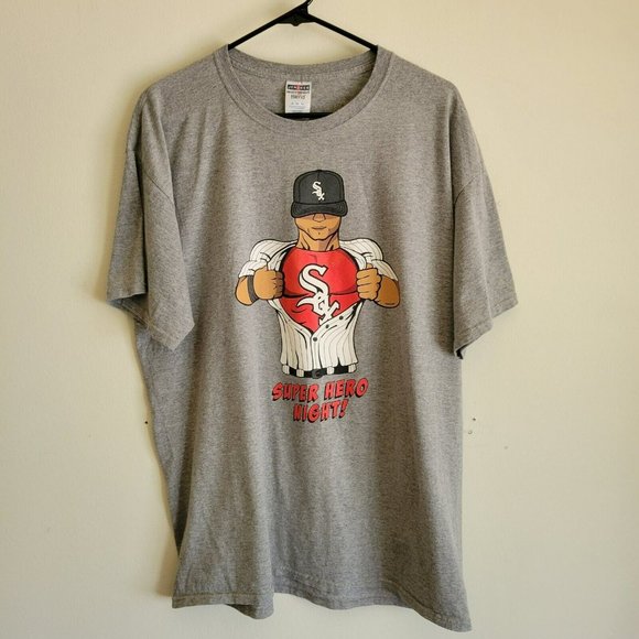 Jerzees Other - Chicago White Sox Super Hero Night T-Shirt XL Jerzees Heavyweight Blend Gray